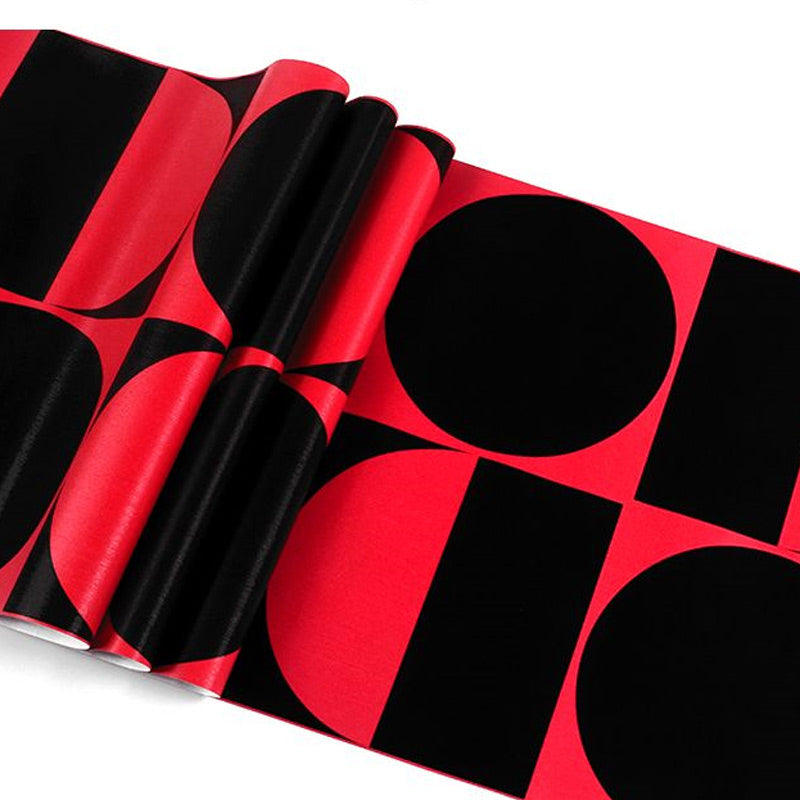 Geometry Circles Wallpaper Roll Dark Color Modern Style Wall Decor for Living Room Clearhalo 'Modern wall decor' 'Modern' 'Wallpaper' Wall Decor' 1618178