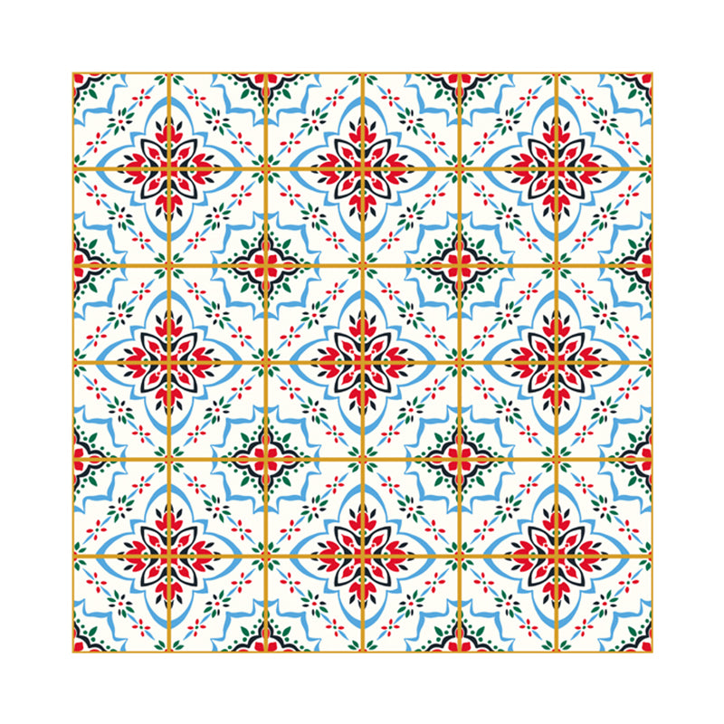 Quatrefoil Floral Print Wallpapers Bohemian Stick On Restroom Wall Covering, 3.5' x 3.5" Clearhalo 'Wall Decor' 'Wallpaper' 1618200