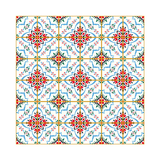 Quatrefoil Floral Print Wallpapers Bohemian Stick On Restroom Wall Covering, 3.5' x 3.5" Clearhalo 'Wall Decor' 'Wallpaper' 1618200