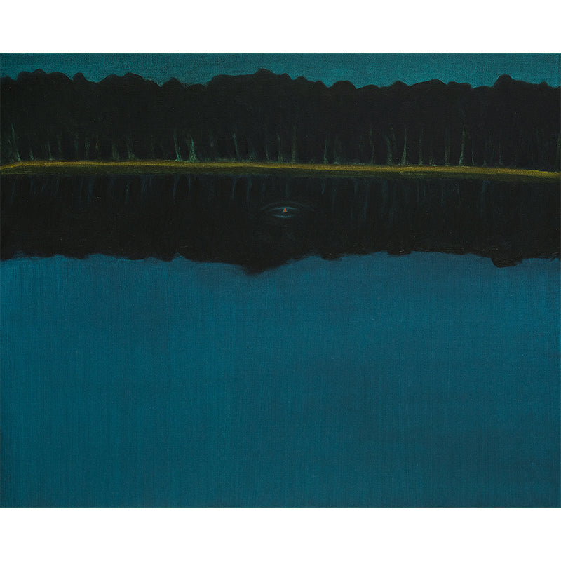 Contemporary Art Riverside Scenery Mural Blue Dining Room Wall Decor, Personalized Clearhalo 'Wall Decor' 'Wall Mural' 1618225