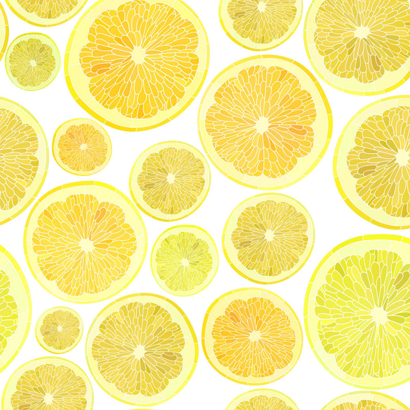 Huge Lemon Slices Mural Wallpaper Yellow Non-Woven Wall Art for Home Decor, Personalised Clearhalo 'Wall Decor' 'Wall Mural' 1618255