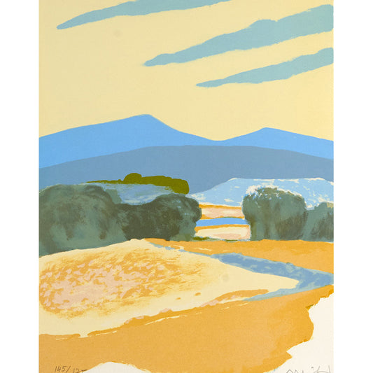 Autumn Farmfield Landscape Wall Mural Yellow Modern Artistic Wall Decor for Boys Room