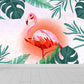 Tropical Leaves and Flamingo Mural Decal Red Dining Room Wall Covering, Personalized Clearhalo 'Wall Decor' 'Wall Mural' 1618294