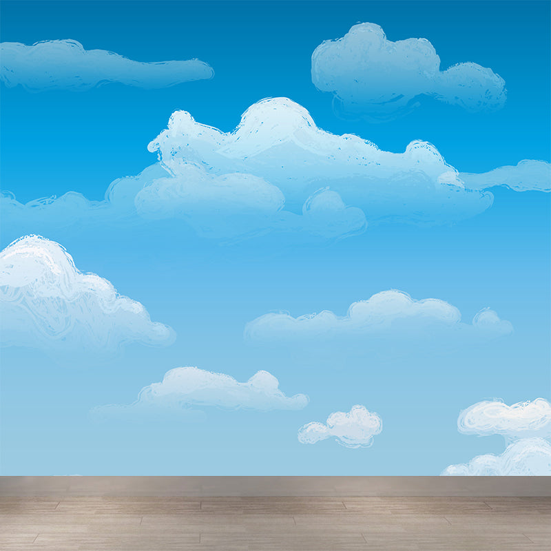 Illustration Abstract Wall Mural for Living Room, Pastel Color, Custom Size Available Clearhalo 'Wall Decor' 'Wall Mural' 1618323