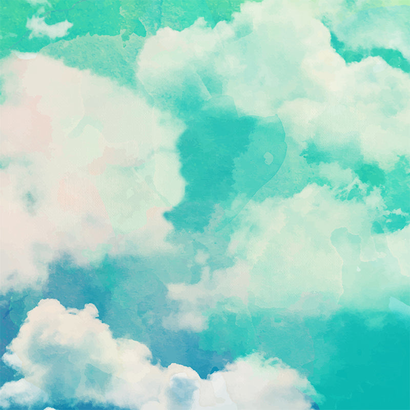 Illustration Abstract Wall Mural for Living Room, Pastel Color, Custom Size Available Clearhalo 'Wall Decor' 'Wall Mural' 1618335