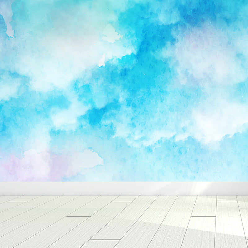 Illustration Abstract Wall Mural for Living Room, Pastel Color, Custom Size Available Clearhalo 'Wall Decor' 'Wall Mural' 1618338