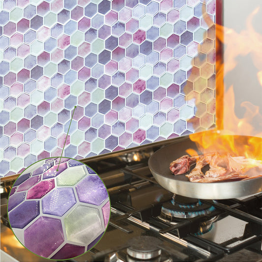 Purple Honeycomb Wallpaper Panels Peel and Stick Modernist Kitchen Wall Covering Clearhalo 'Modern wall decor' 'Modern' 'Wallpaper' Wall Decor' 1618348