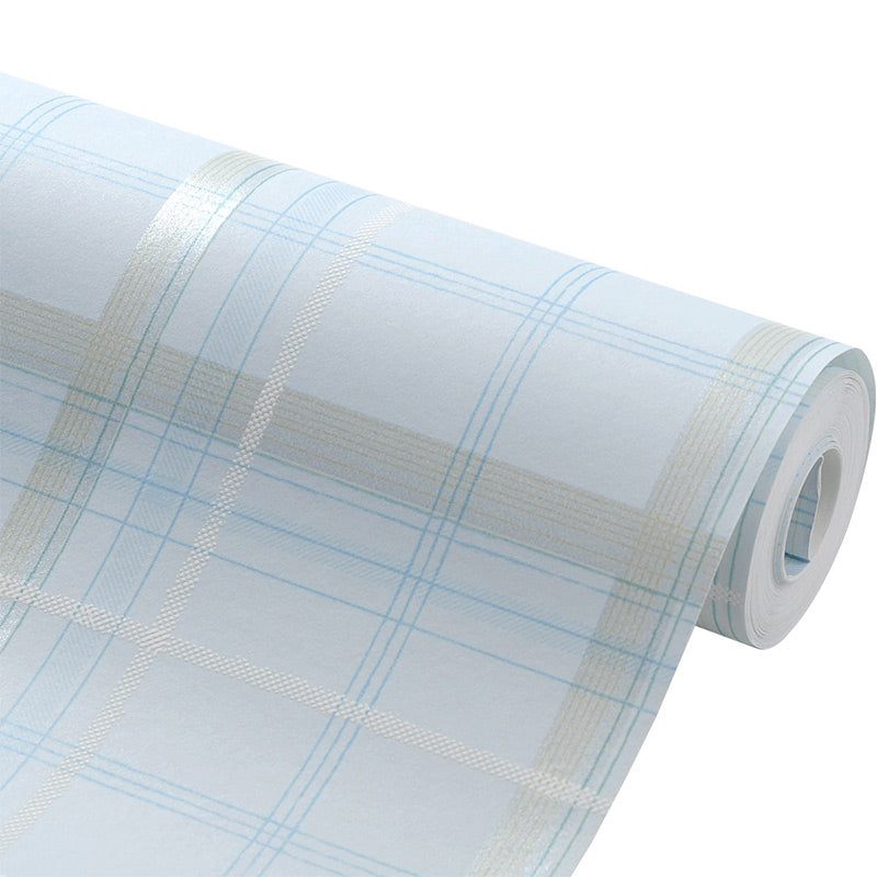 Minimalist Tartan Wallpaper Pastel Color Kids Bedroom Wall Covering, 33' L x 20.5" W Clearhalo 'Modern wall decor' 'Modern' 'Wallpaper' Wall Decor' 1618391