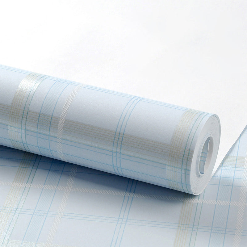 Minimalist Tartan Wallpaper Pastel Color Kids Bedroom Wall Covering, 33' L x 20.5" W Clearhalo 'Modern wall decor' 'Modern' 'Wallpaper' Wall Decor' 1618392