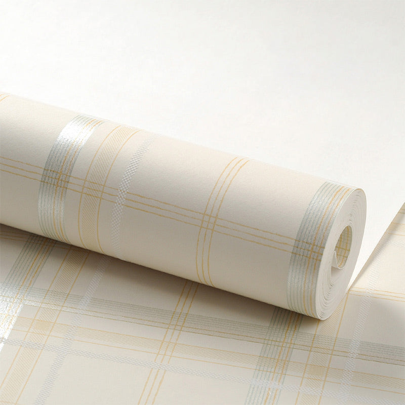 Minimalist Tartan Wallpaper Pastel Color Kids Bedroom Wall Covering, 33' L x 20.5" W Clearhalo 'Modern wall decor' 'Modern' 'Wallpaper' Wall Decor' 1618396