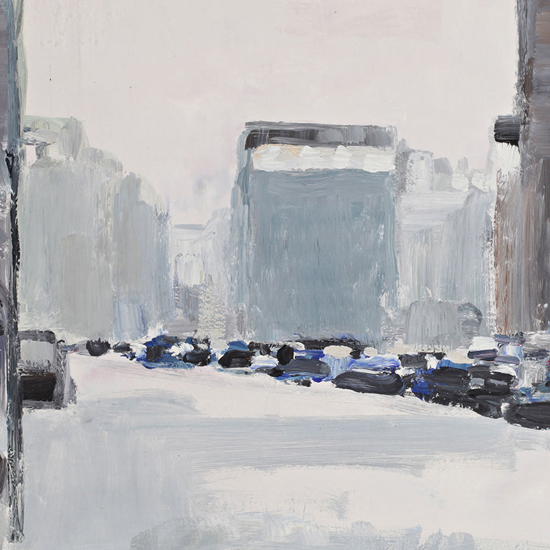 Contemporary Art City Landscape Mural Decal Grey Dining Room Wall Decor, Personalized Clearhalo 'Wall Decor' 'Wall Mural' 1618416