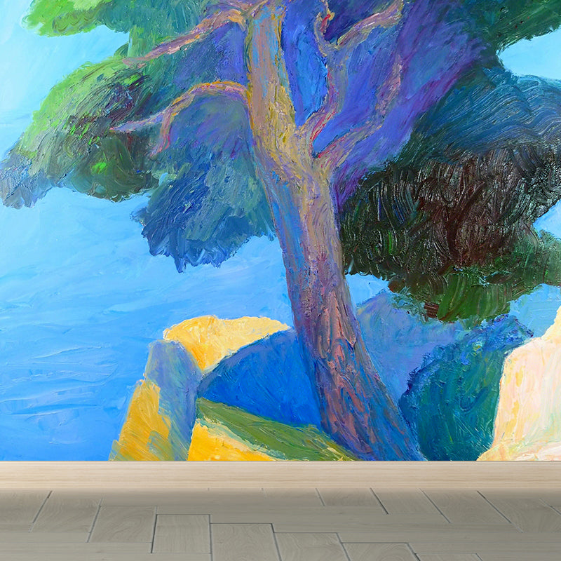 Indoor Decor Seaside Trees Mural Decal Personalized Modern Aesthetics Wall Art for Bedroom Clearhalo 'Wall Decor' 'Wall Mural' 1618420