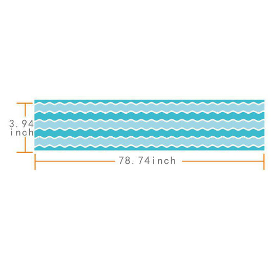 Simple Wave Pattern Wallpaper Border PVC Removable Blue Wall Covering for Bedroom Clearhalo 'Modern wall decor' 'Modern' 'Wallpaper' Wall Decor' 1618504