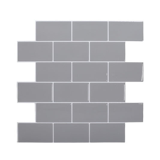 Grey Brick Wallpaper Panels Self-Sticking Country Bathroom Wall Covering, 12' L x 12" W Clearhalo 'Country wall decor' 'Rustic' 'Wallpaper' Wall Decor' 1618523