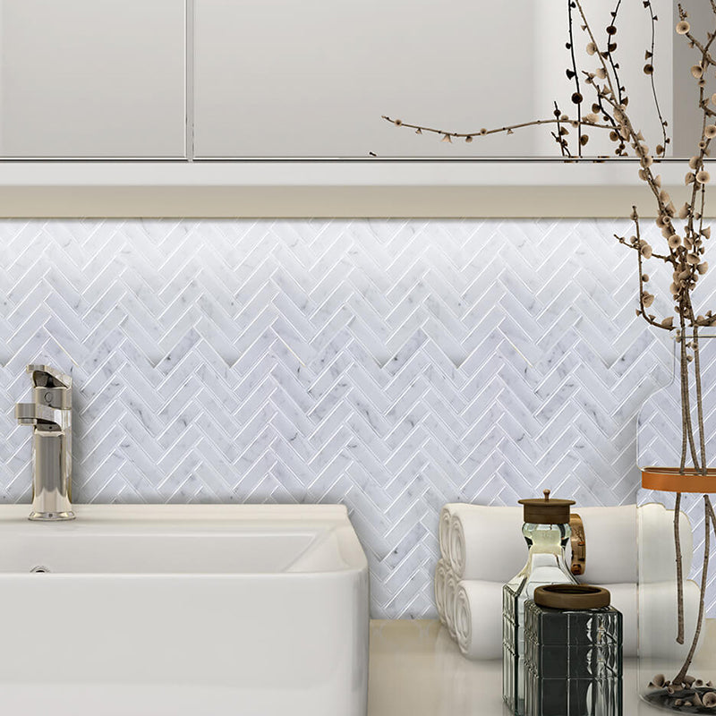 Adhesive Herringbone Brick Wallpaper Panel PVC Country Style Wall Decor for Restroom Clearhalo 'Modern wall decor' 'Modern' 'Wallpaper' Wall Decor' 1618532