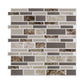 Self-Sticking Rustic Wallpaper Panels Brown Mosaic Marble Tile Wall Art, 12' L x 12" W Clearhalo 'Country wall decor' 'Rustic' 'Wallpaper' Wall Decor' 1618548