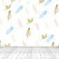 Giant Contemporary Wall Mural in Light Color Birds and Feathers Wall Decor, Custom Printed Clearhalo 'Wall Decor' 'Wall Mural' 1618572