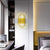 2 Lights Pipe Wall Mounted Lamp Modern Style Clear Crystal and Metal Wall Lighting in Brass for Bedroom Brass Clearhalo 'Modern wall lights' 'Modern' 'Wall Lamps & Sconces' 'Wall Lights' Lighting' 161868