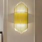 2 Lights Pipe Wall Mounted Lamp Modern Style Clear Crystal and Metal Wall Lighting in Brass for Bedroom Clearhalo 'Modern wall lights' 'Modern' 'Wall Lamps & Sconces' 'Wall Lights' Lighting' 161869