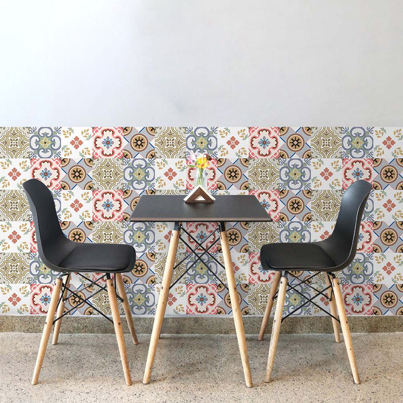 Bohemian Wallpaper Panels Brown Flowers Peel and Paste Wall Decor, 3.5' L x 8" W Brown Clearhalo 'Wall Decor' 'Wallpaper' 1618699