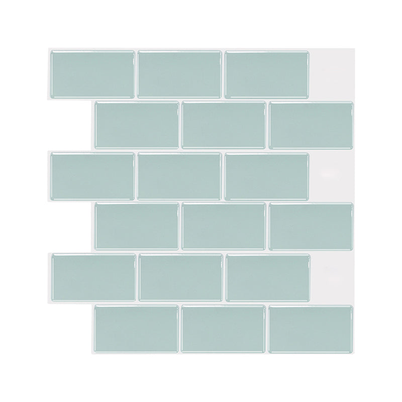 Green Brick Wallpaper Panels Pick Up Sticks Wall Covering for Kitchen Backsplash Clearhalo 'Country wall decor' 'Rustic' 'Wallpaper' Wall Decor' 1618726