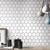 White Honeycomb Wallpaper Panels Self Sticking Contemporary Dining Room Wall Covering White Clearhalo 'Modern wall decor' 'Modern' 'Wallpaper' Wall Decor' 1618758