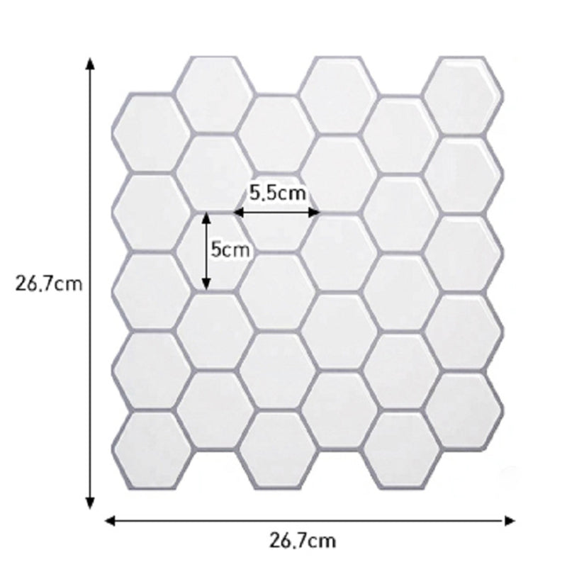 White Honeycomb Wallpaper Panels Self Sticking Contemporary Dining Room Wall Covering Clearhalo 'Modern wall decor' 'Modern' 'Wallpaper' Wall Decor' 1618762
