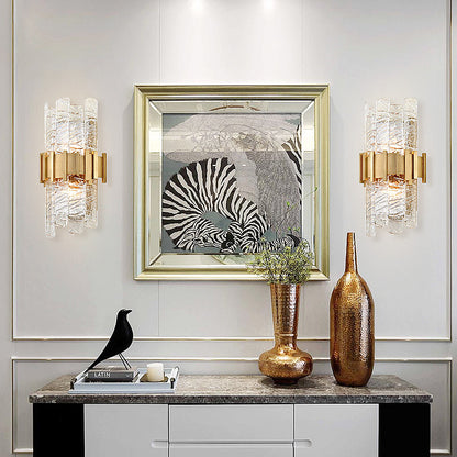 Contemporary Crystal Prism Wall Mount Light 2 Bulbs Wall Lamp in Clear for Living Room Clear Clearhalo 'Cast Iron' 'Glass' 'Industrial' 'Modern wall lights' 'Modern' 'Tiffany' 'Traditional wall lights' 'Wall Lamps & Sconces' 'Wall Lights' Lighting' 161877