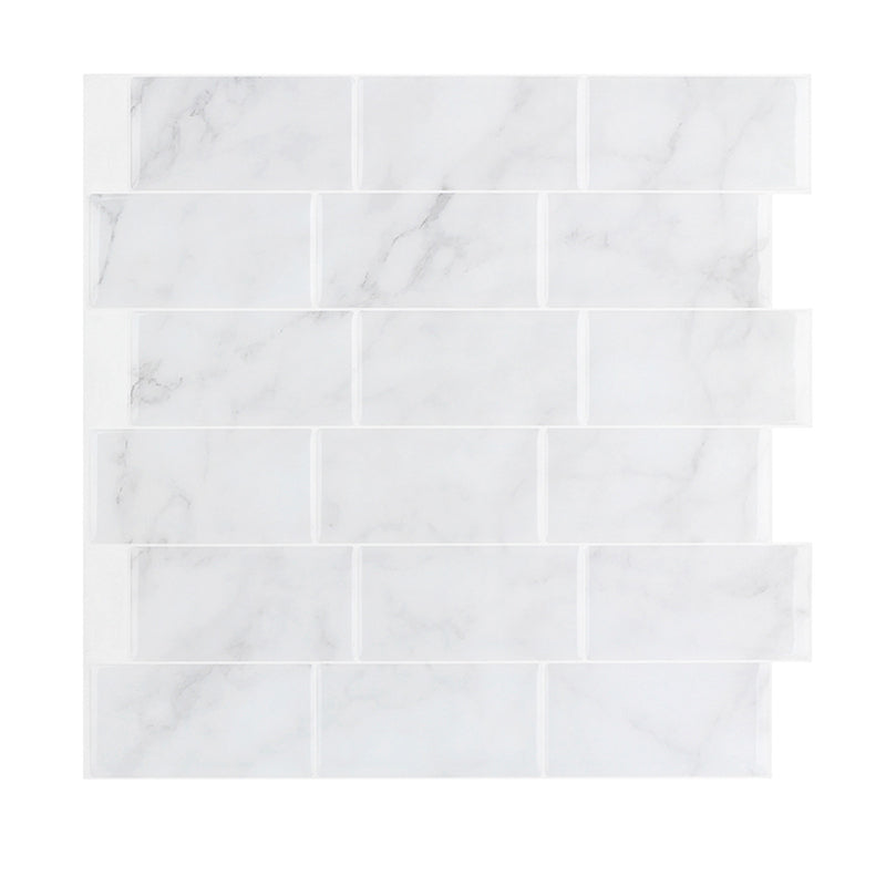 White Brick Wallpaper Panel Set Peel and Paste Wall Covering for Accent Wall, Temporary Clearhalo 'Country wall decor' 'Rustic' 'Wallpaper' Wall Decor' 1618775