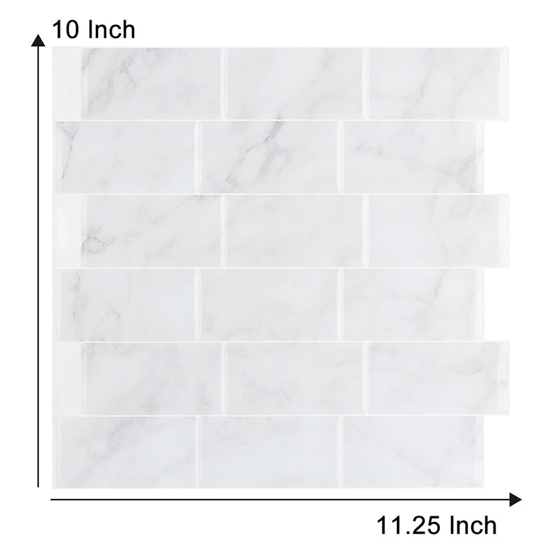 White Brick Wallpaper Panel Set Peel and Paste Wall Covering for Accent Wall, Temporary Clearhalo 'Country wall decor' 'Rustic' 'Wallpaper' Wall Decor' 1618776