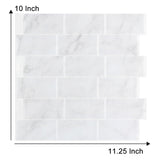 White Brick Wallpaper Panel Set Peel and Paste Wall Covering for Accent Wall, Temporary Clearhalo 'Country wall decor' 'Rustic' 'Wallpaper' Wall Decor' 1618776