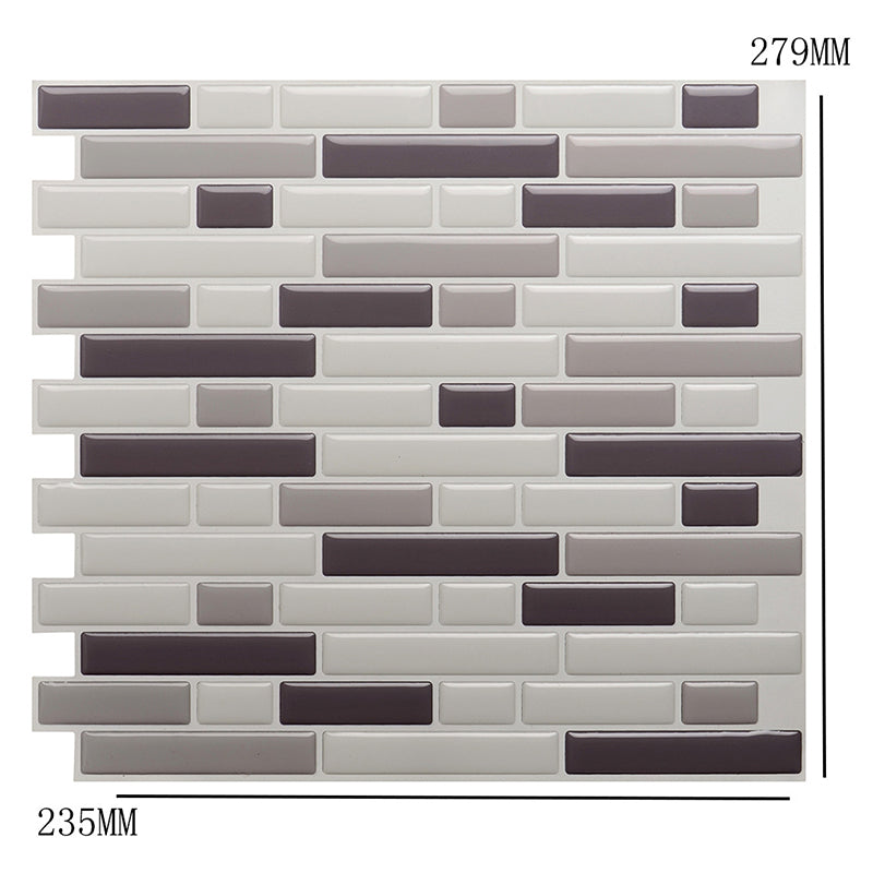 Peel and Stick Brickwork Wallpapers 11' x 9.4" Rustic Wall Decor for Kitchen, Grey Clearhalo 'Country wall decor' 'Rustic' 'Wallpaper' Wall Decor' 1618780