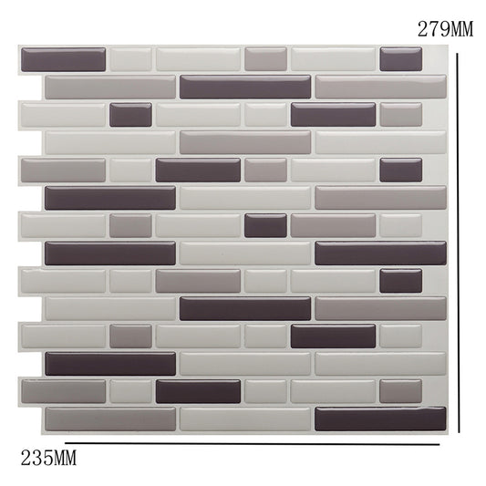 Peel and Stick Brickwork Wallpapers 11' x 9.4" Rustic Wall Decor for Kitchen, Grey Clearhalo 'Country wall decor' 'Rustic' 'Wallpaper' Wall Decor' 1618780