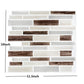Brown Mosaic Tile Wallpapers Brick Look Farmhouse Easy Peel off Wall Covering for Home Clearhalo 'Country wall decor' 'Rustic' 'Wallpaper' Wall Decor' 1618785