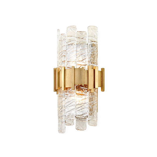 Contemporary Crystal Prism Wall Mount Light 2 Bulbs Wall Lamp in Clear for Living Room Clearhalo 'Cast Iron' 'Glass' 'Industrial' 'Modern wall lights' 'Modern' 'Tiffany' 'Traditional wall lights' 'Wall Lamps & Sconces' 'Wall Lights' Lighting' 161879