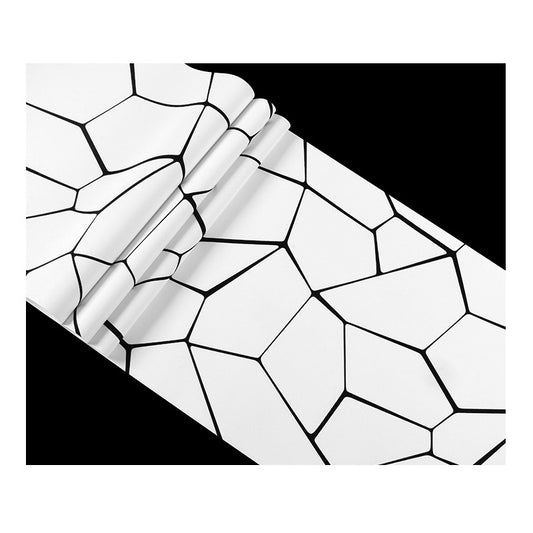 Crackle Look Wallpaper Roll Modern Compact Geometric Wall Art in White, 31' x 20.5" Clearhalo 'Modern wall decor' 'Modern' 'Wallpaper' Wall Decor' 1618813