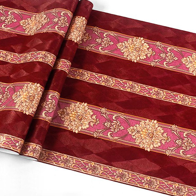 3D Embossed Unpasted Wallpaper Vintage Damask Printed Wall Decor for Living Room Clearhalo 'Vintage wall decor' 'Vintage' 'Wallpaper' Wall Decor' 1618823