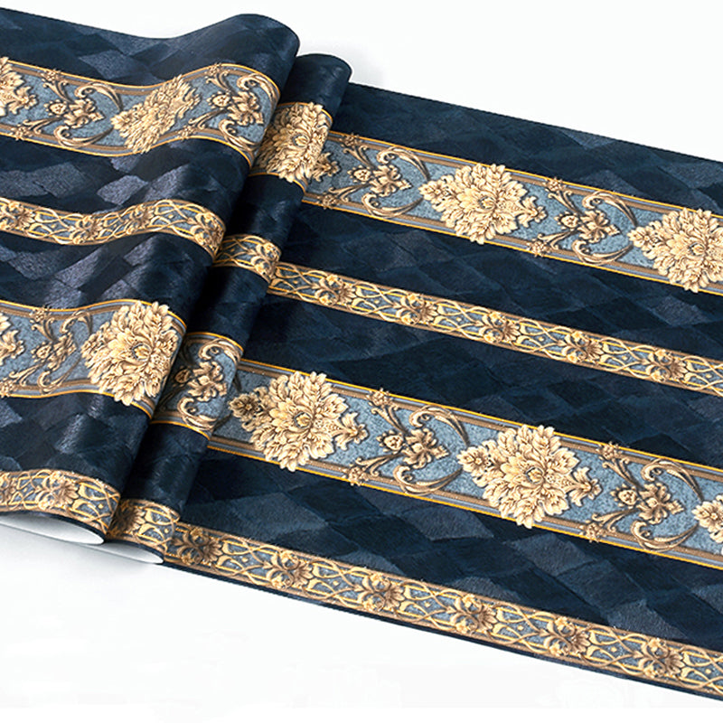 3D Embossed Unpasted Wallpaper Vintage Damask Printed Wall Decor for Living Room Clearhalo 'Vintage wall decor' 'Vintage' 'Wallpaper' Wall Decor' 1618825