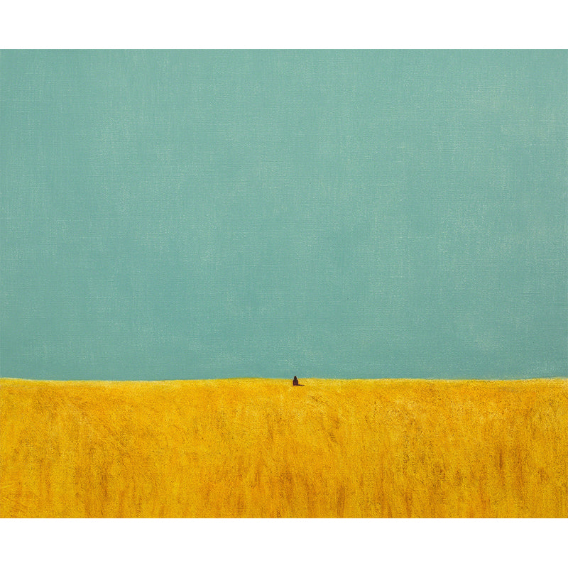 Autumn Farmfields Mural Decal Modern Art Non-Woven Textured Wall Covering in Blue Clearhalo 'Wall Decor' 'Wall Mural' 1618844