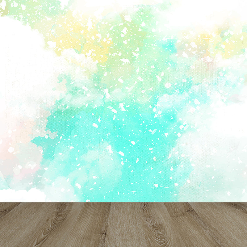 Modern Watercolor Pattern Wall Mural Soft Color Dining Room Wall Covering, Personalized Clearhalo 'Wall Decor' 'Wall Mural' 1618903