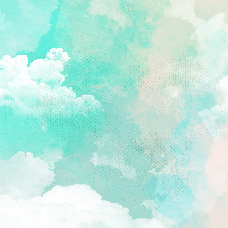 Modern Watercolor Pattern Wall Mural Soft Color Dining Room Wall Covering, Personalized Clearhalo 'Wall Decor' 'Wall Mural' 1618909