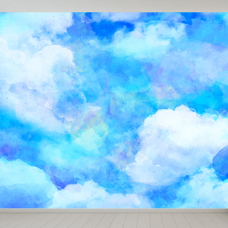 Modern Watercolor Pattern Wall Mural Soft Color Dining Room Wall Covering, Personalized Clearhalo 'Wall Decor' 'Wall Mural' 1618918