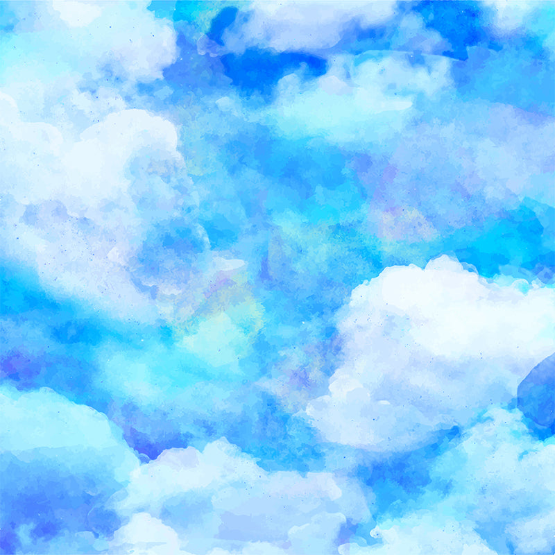 Modern Watercolor Pattern Wall Mural Soft Color Dining Room Wall Covering, Personalized Clearhalo 'Wall Decor' 'Wall Mural' 1618919