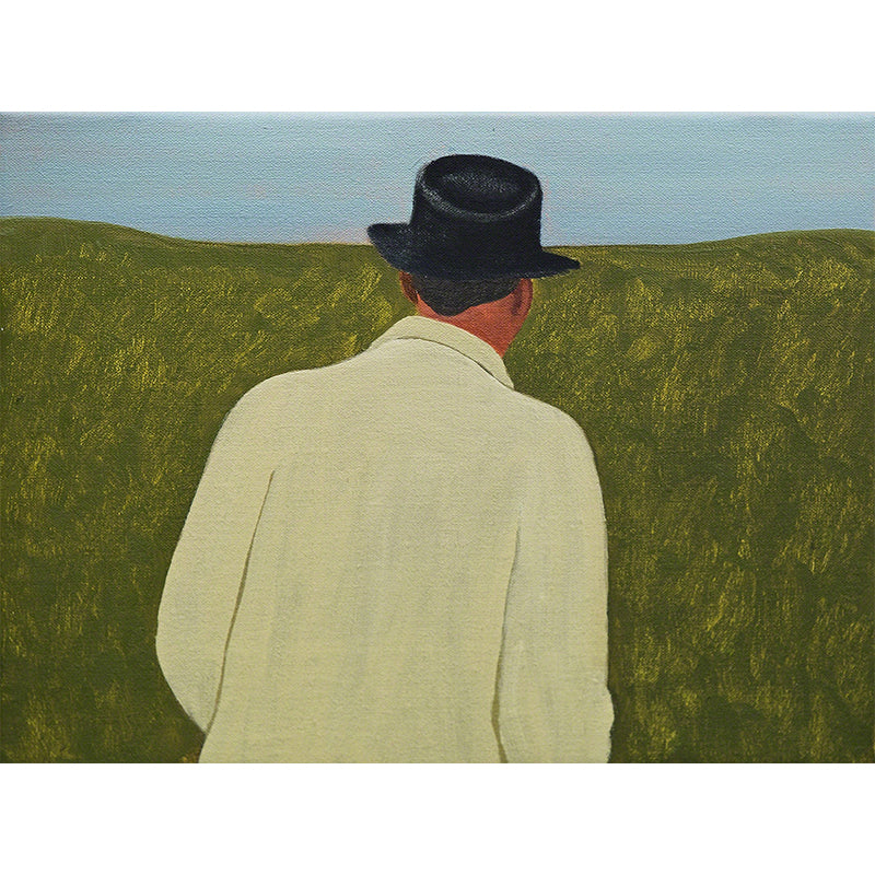 Contemporary Art Meadow Landscape Mural Green Stain-Proof Wall Covering for Kitchen Clearhalo 'Wall Decor' 'Wall Mural' 1619009