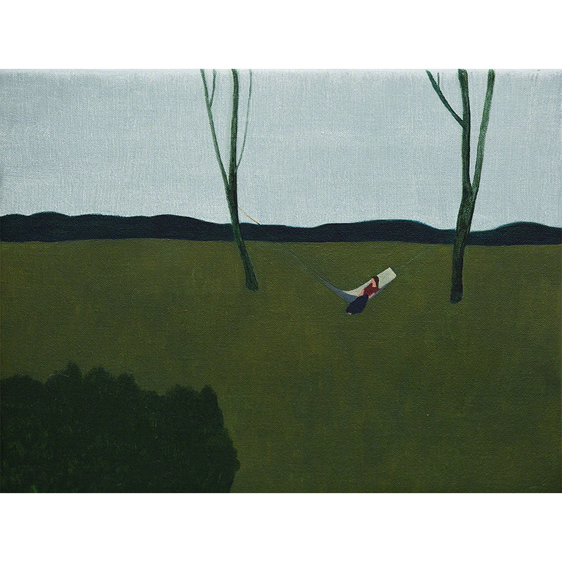 Modern Aesthetics Steppe Scene Mural Wallpaper Green Nature Landscape Wall Covering Clearhalo 'Wall Decor' 'Wall Mural' 1619014