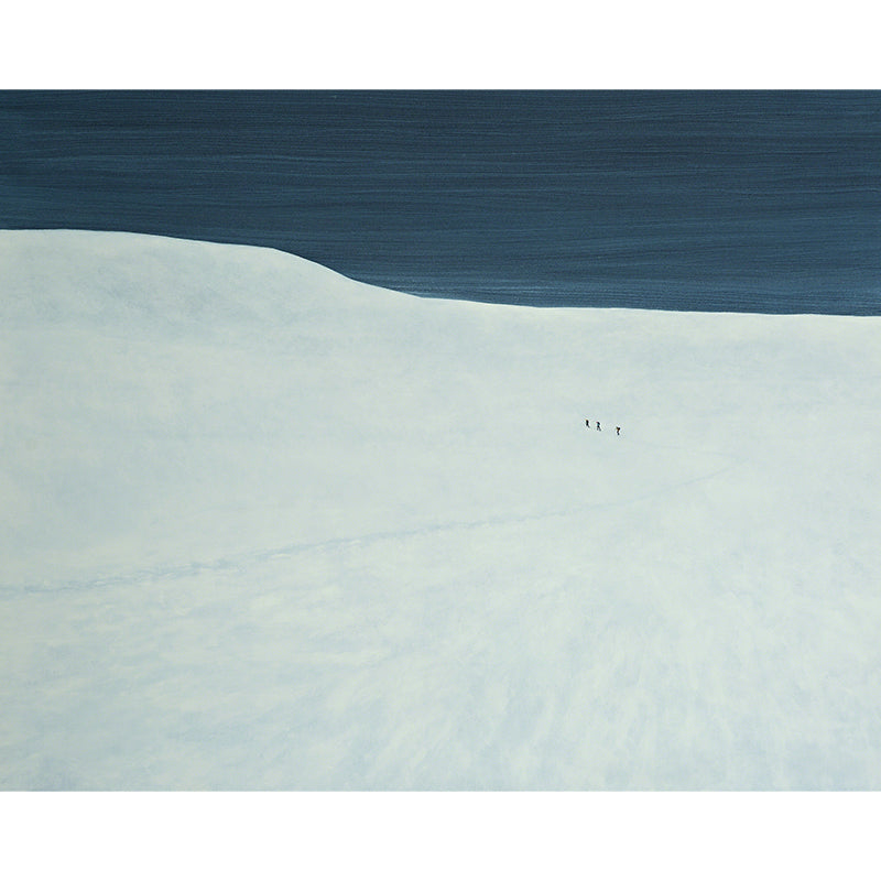 Modern Aesthetics Girls Mural Wallpaper Snowfield and Figures White Wall Covering Clearhalo 'Wall Decor' 'Wall Mural' 1619019