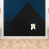 Modern Art Window Mural Non-Woven Stain Resistant Blue Wall Decor for Living Room Clearhalo 'Wall Decor' 'Wall Mural' 1619022