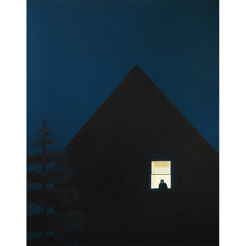 Modern Art Window Mural Non-Woven Stain Resistant Blue Wall Decor for Living Room Clearhalo 'Wall Decor' 'Wall Mural' 1619024