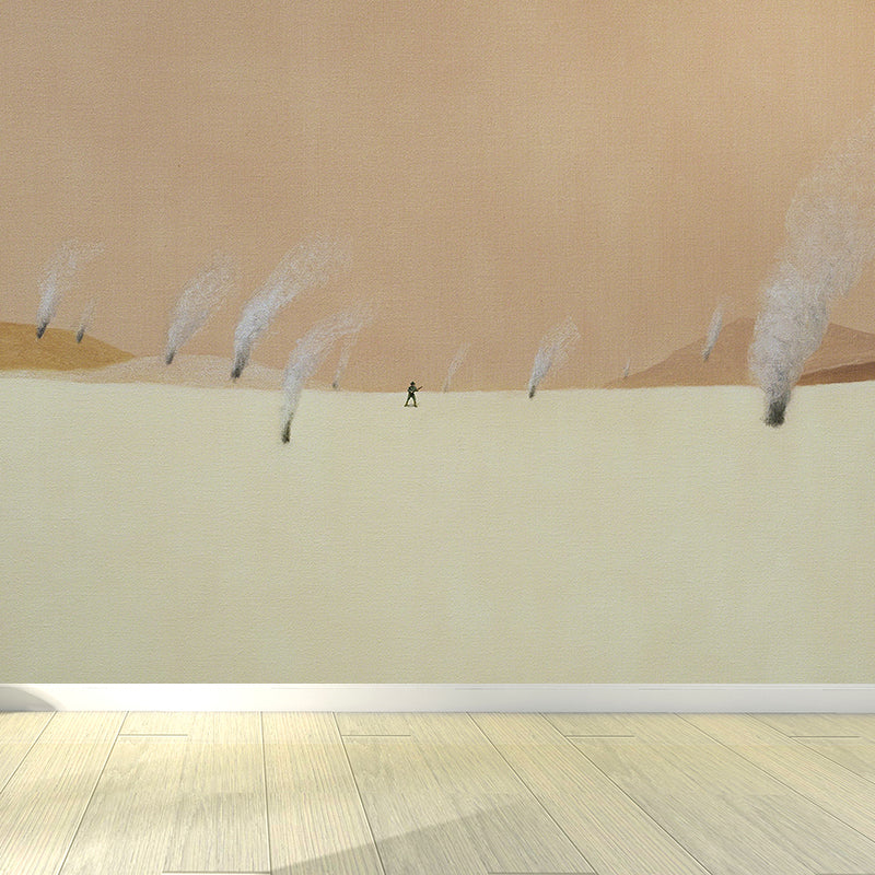 Non-Woven Ornate Mural Contemporary Art Autumn Flatland Wall Decor for Girls Bedroom Clearhalo 'Wall Decor' 'Wall Mural' 1619037