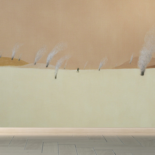 Non-Woven Ornate Mural Contemporary Art Autumn Flatland Wall Decor for Girls Bedroom Clearhalo 'Wall Decor' 'Wall Mural' 1619038